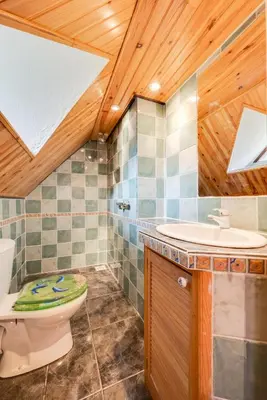 a bathroom with a toilet and a sink at 1 Bed in Trehunist oc-chretr in Quethiock