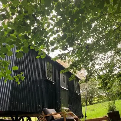 Cornwall Woodland Shepherd's Hut with Hot Tub - Deirdres Hut