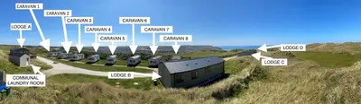 a model of a building in a field at Perranporth Golf Club Self-Catering Holiday Accommodation in Perranporth