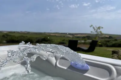 a bunch of water on top of a boat at The Daffodil Hut in Porkellis