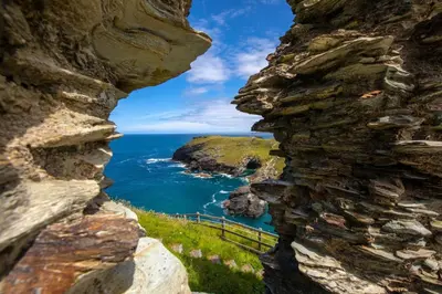 a view of the ocean from a rock cliff at 3 Bed in Treknow oc-h29194 in Treknow