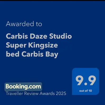 a screenshot of a cell phone with the text cancelled to caratscape studio super at Carbis Daze Ocean Views Studio, SuperKing bed St Ives Carbis Bay in Carbis Bay