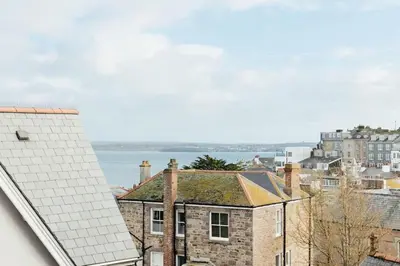 a view from the roof of a building at 11 Sunday School Court in St Ives