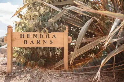 a sign that says haribo bananas in front of a plant at Hendra Barn at Hendra Barns in Newquay