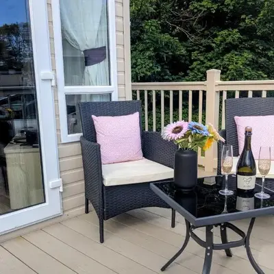63 The Lea with decking Trevella Holiday Park