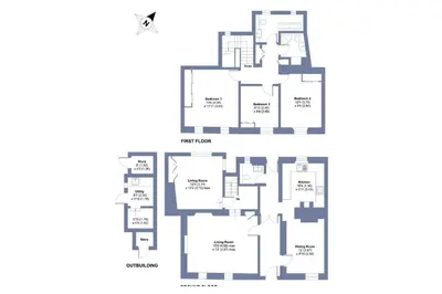 a floor plan of a house at The Old Courthouse in Saint Mawes