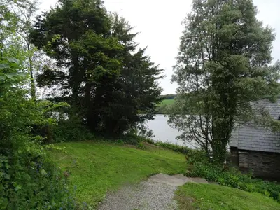 a view of the lake from the house at The Boat House in Lerryn
