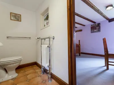 a bathroom with a toilet in a room at Provence-Uk12747 in Menheniot