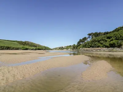a view of a river from the beach at Chi Gwynn in Newquay