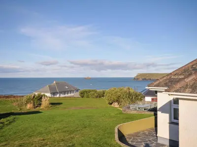 a view of the ocean from a house at Upper Gren in Polzeath