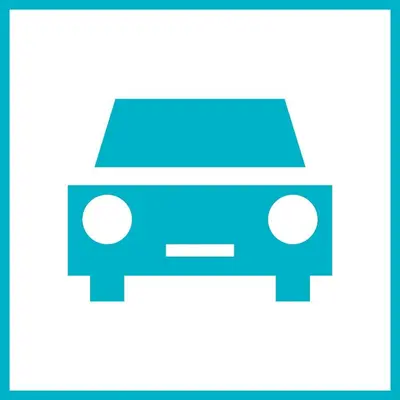 an image of a blue car icon at 7 Porthilly View in Padstow