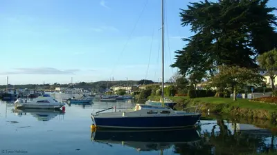 a group of boats are docked in a harbor at 28 Tudor Court, Tolroy Manor in Hayle